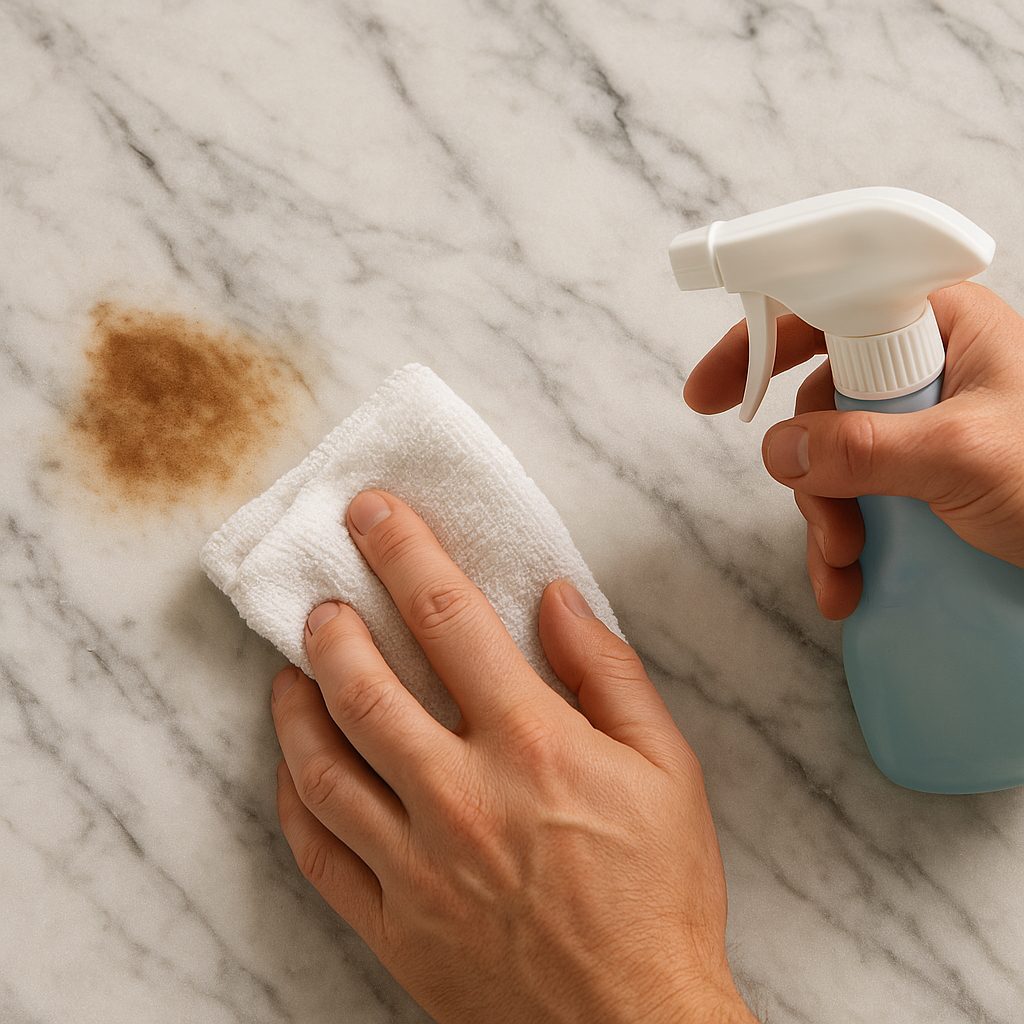 Jak usunąć plamy z marmuru lub granitu