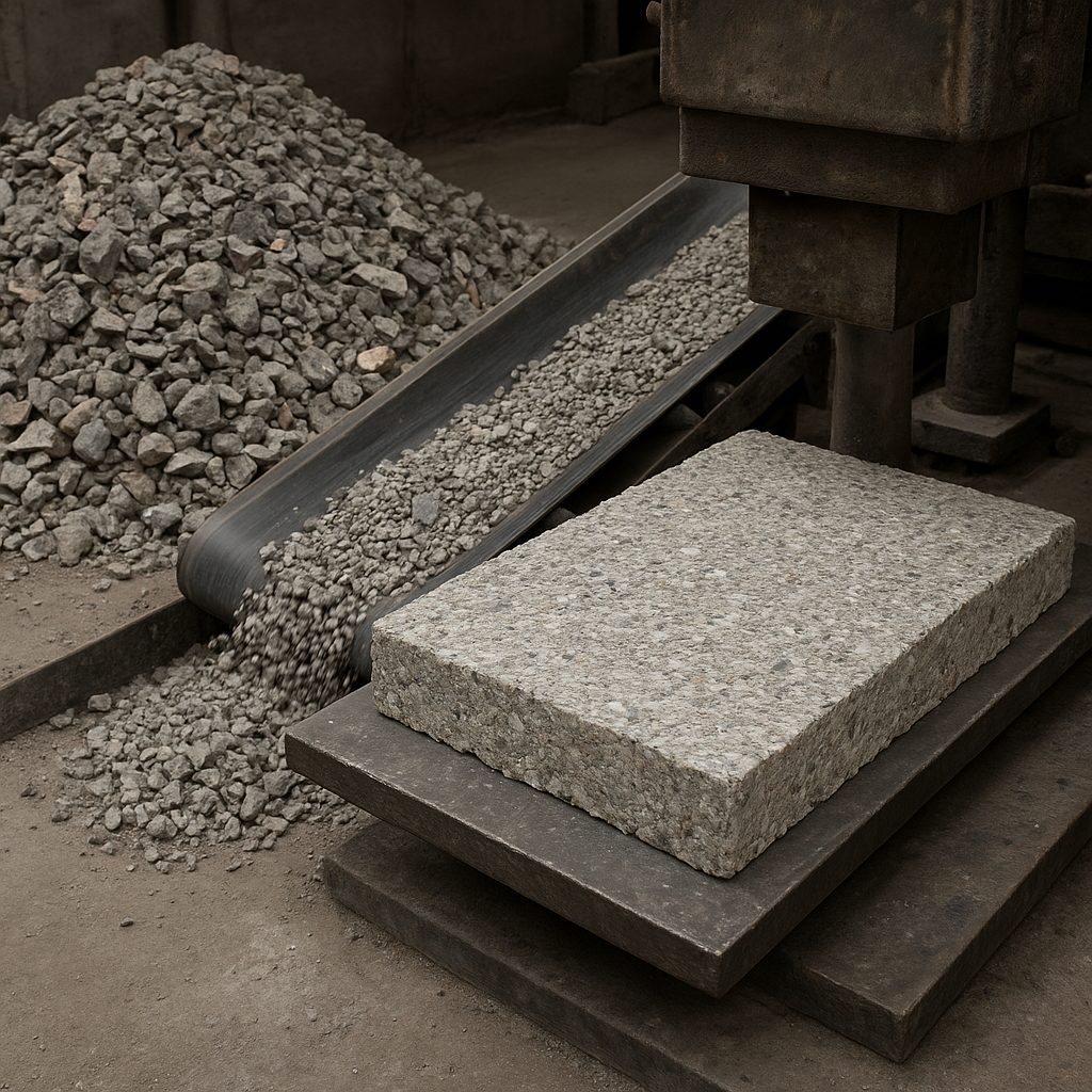 Jak powstają płyty kamienne z recyklingu