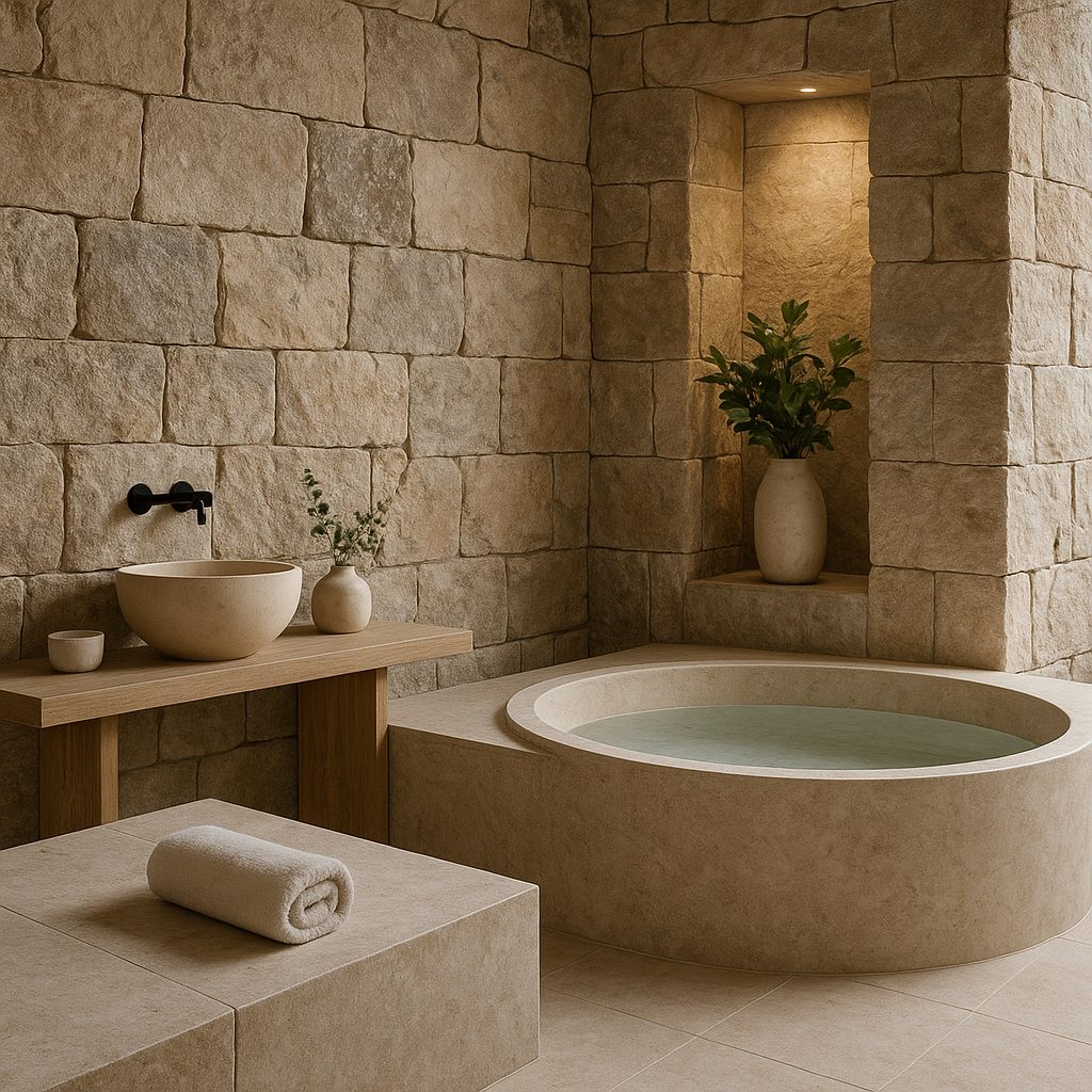 Jak projektanci wnętrz wykorzystują kamień do tworzenia przestrzeni wellness
