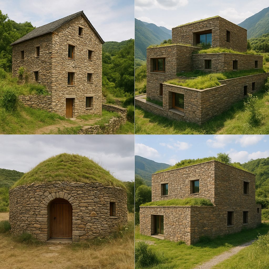 Jakie są przykłady ekologicznych budynków z kamienia na świecie