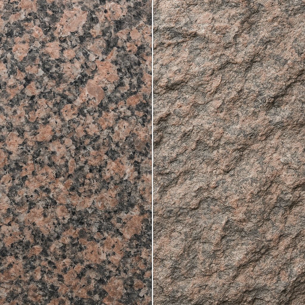 Jakie są różnice między kamieniem polerowanym a łupanym