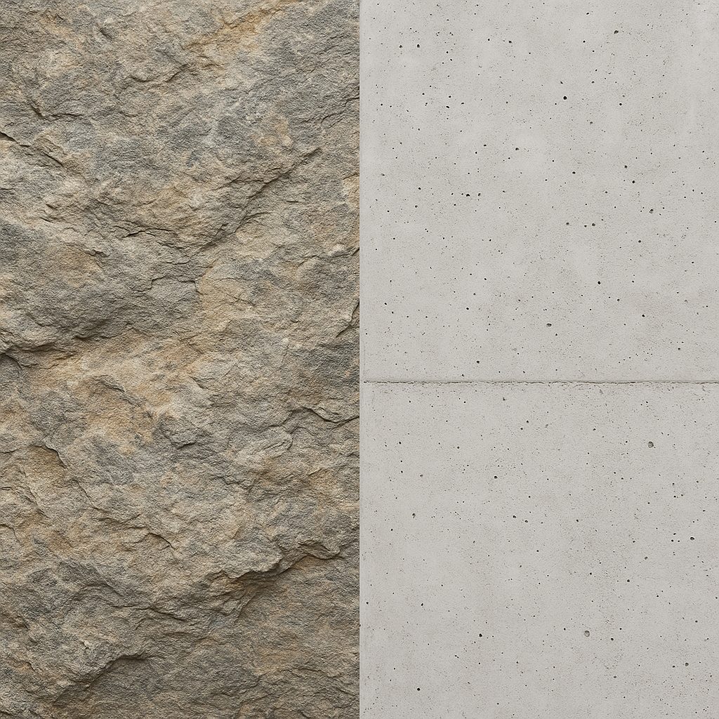 Jakie są różnice między kamieniem naturalnym a betonem architektonicznym